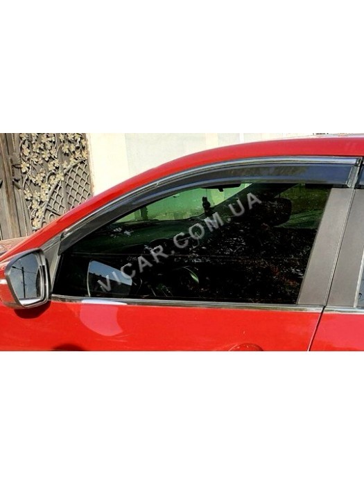 Дефлекторы окон с хромовым кантом Nissan Qashqai